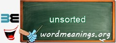 WordMeaning blackboard for unsorted